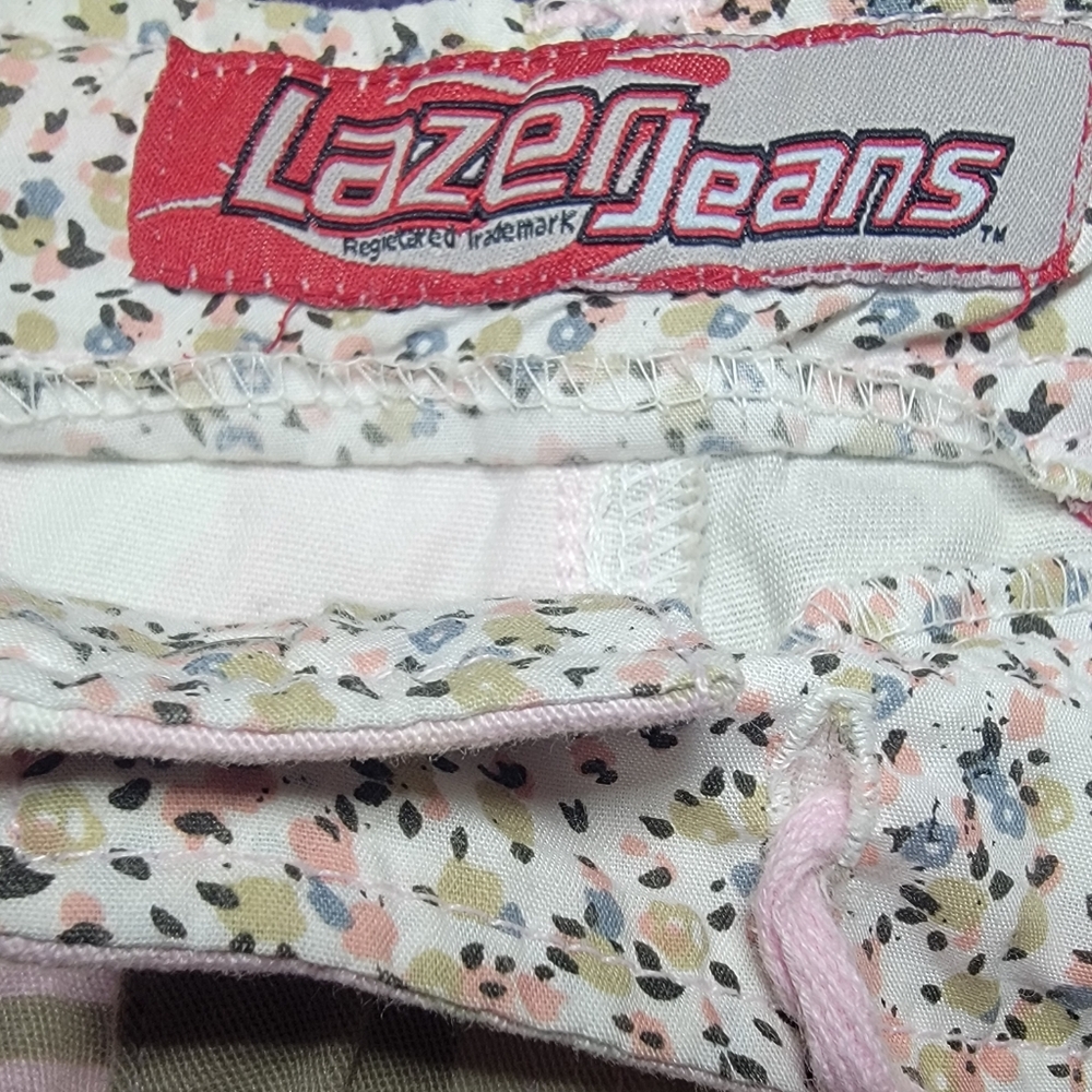 Pink and Tan Camouflage Cargo Pants Lazer Jeans - Picture 2 of 6
